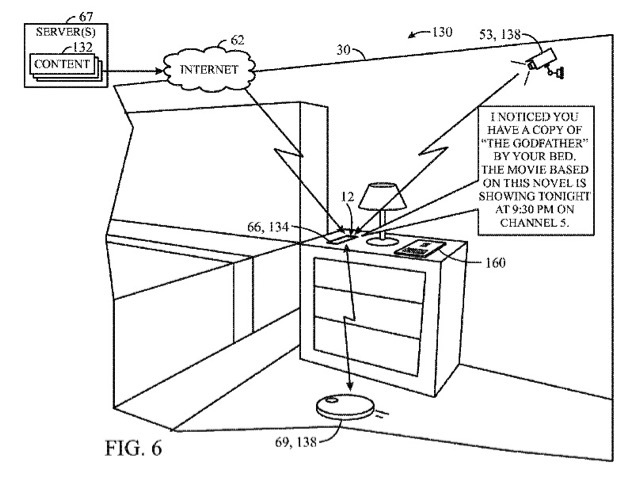 Patent figure showing camera spying in bedroom
